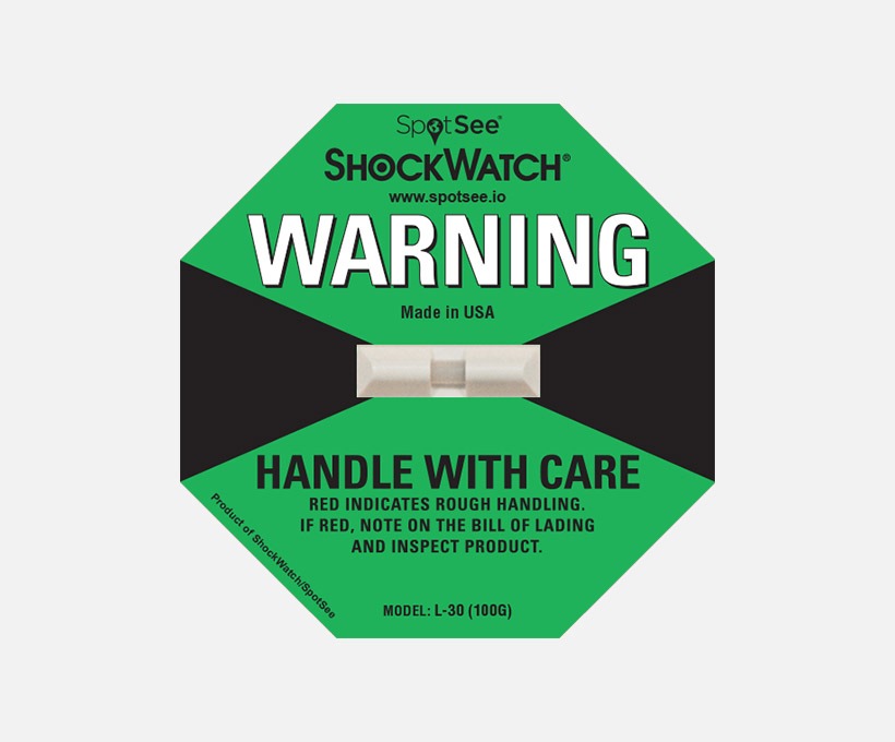 Shockwatch 48000K G-Force Indicator Label,25G,Pk50